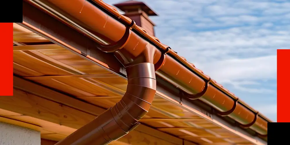 Pose de gouttières en aluminium sur toiture récente